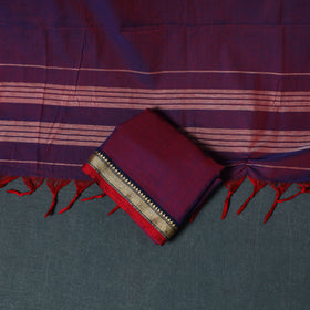 Dharwad Mercerised Cotton Plain Thread Border Unstitched Dress Material: Kurta, Bottom & Dupatta 12