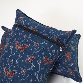 Blue - ajrakh hand block print pillow covers (set of 2) 142