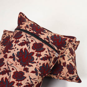 Red - ajrakh hand block print pillow covers (set of 2) 144