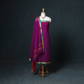 Dharwad Mercerised Cotton Plain Thread Border Unstitched Dress Material: Kurta, Bottom & Dupatta 15