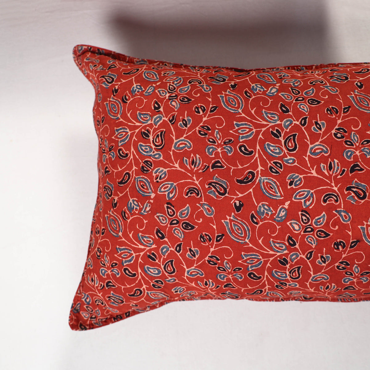 Red - ajrakh hand block print pillow covers (set of 2) 145
