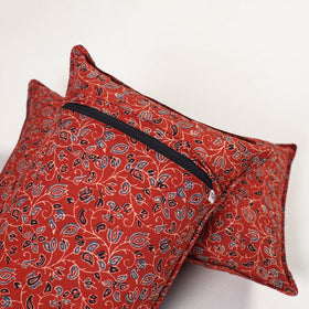 Red - ajrakh hand block print pillow covers (set of 2) 145