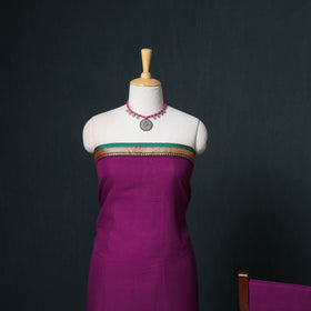 Dharwad Mercerised Cotton Plain Thread Border Unstitched Dress Material: Kurta, Bottom & Dupatta 15