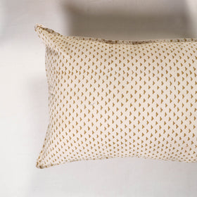 Beige - ajrakh hand block print pillow covers (set of 2)