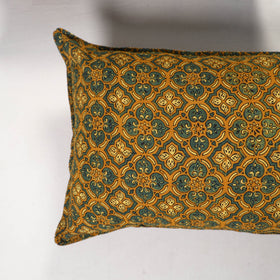 Yellow - ajrakh hand block print pillow covers (set of 2)