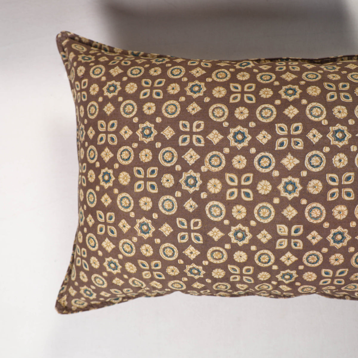 Brown - ajrakh hand block print pillow covers (set of 2)