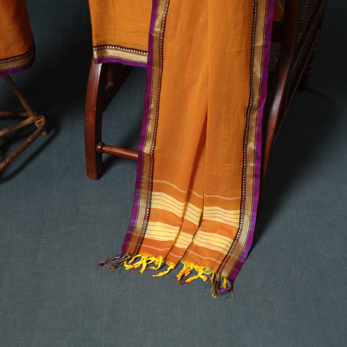 Dharwad Mercerised Cotton Plain Thread Border Unstitched Dress Material: Kurta, Bottom & Dupatta 20