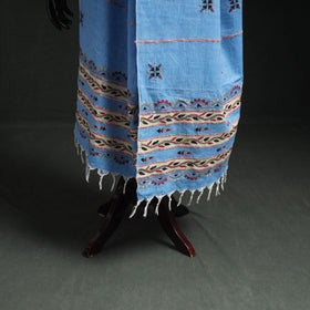 Kantha Hand Embroidered Khes Handwoven Cotton Dupatta 01