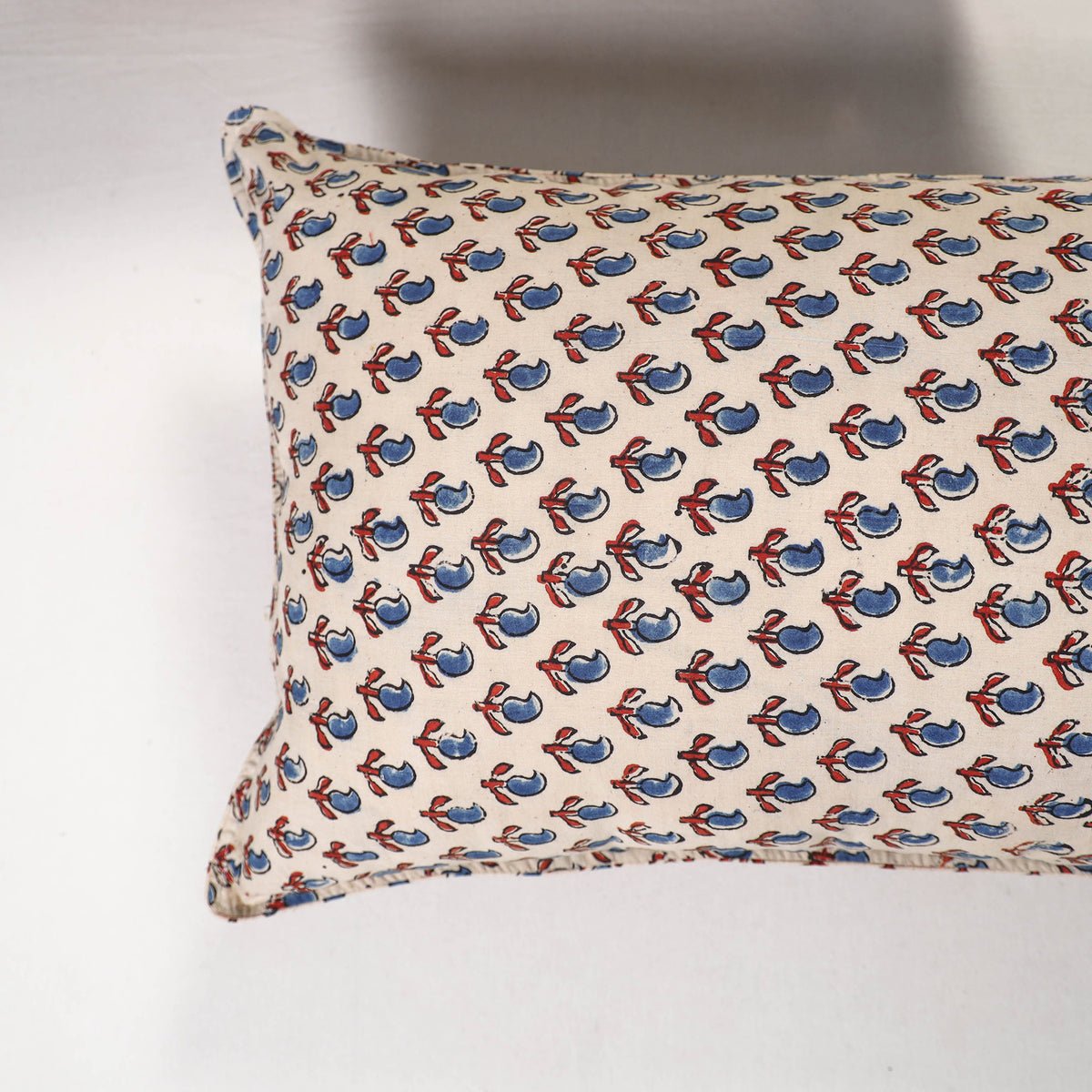 Beige - ajrakh hand block print pillow covers (set of 2)