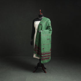 Kantha Hand Embroidered Khes Handwoven Cotton Dupatta 03