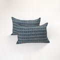 Blue - ajrakh hand block print pillow covers (set of 2) 154
