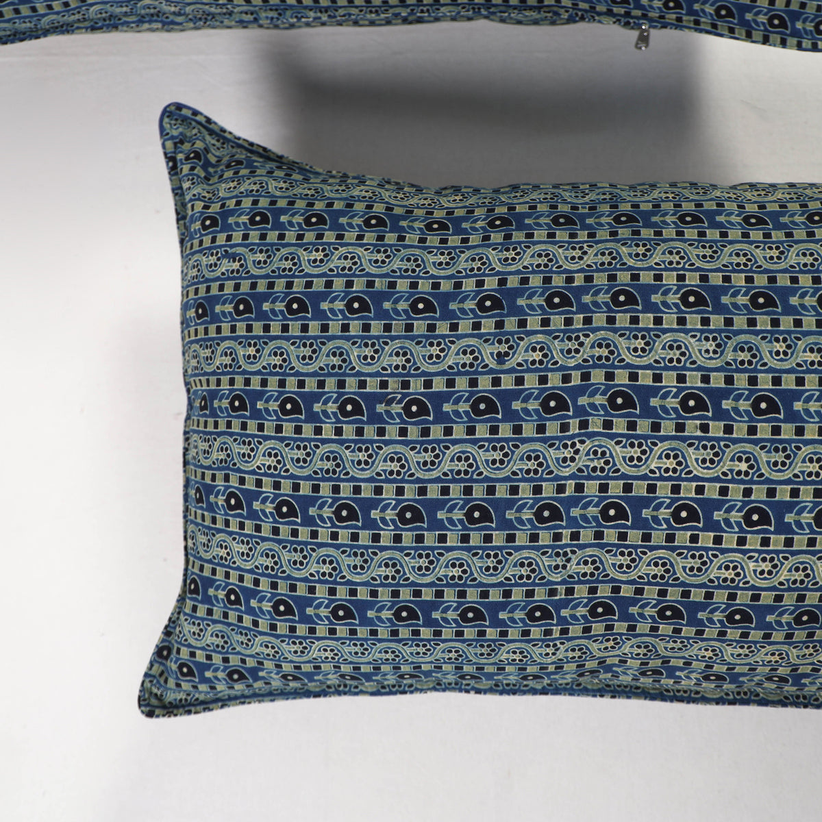 Blue - ajrakh hand block print pillow covers (set of 2) 154