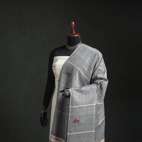 Kantha Hand Embroidered Khes Handwoven Cotton Dupatta 05