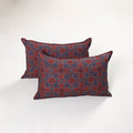 Multicolor - ajrakh hand block print pillow covers (set