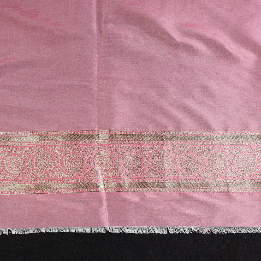 Pink - 3pc Weave Silk Paithani Dress Material 01