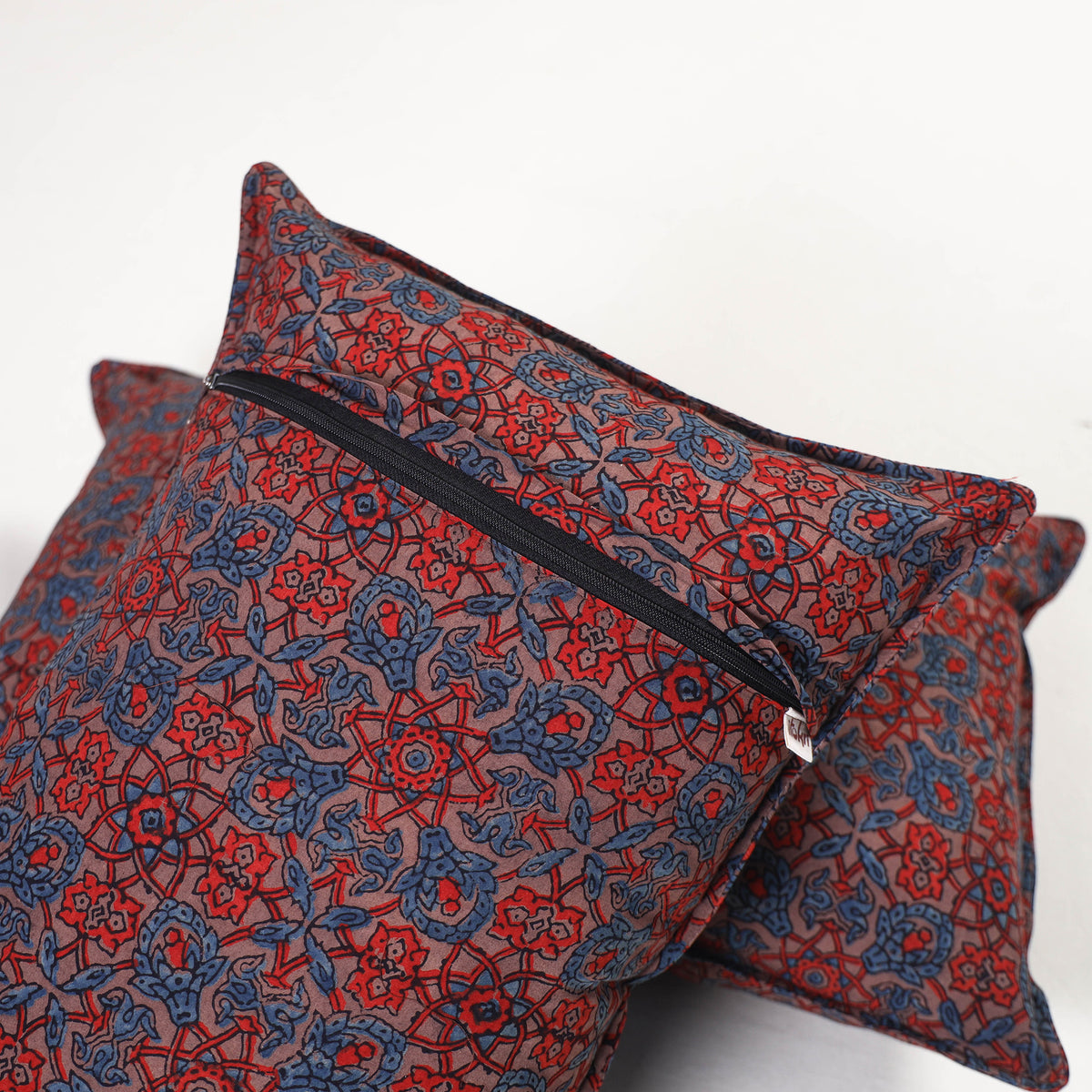 Multicolor - ajrakh hand block print pillow covers (set