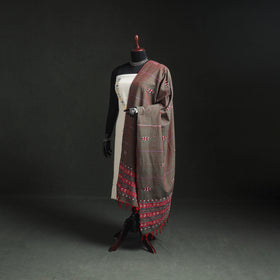 Kantha Hand Embroidered Khes Handwoven Cotton Dupatta 07