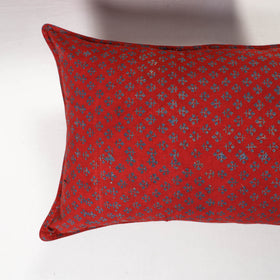 Red - ajrakh hand block print pillow covers (set of 2) 157