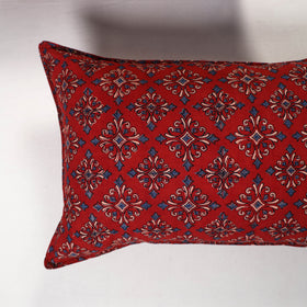 Red - ajrakh hand block print pillow covers (set of 2) 159