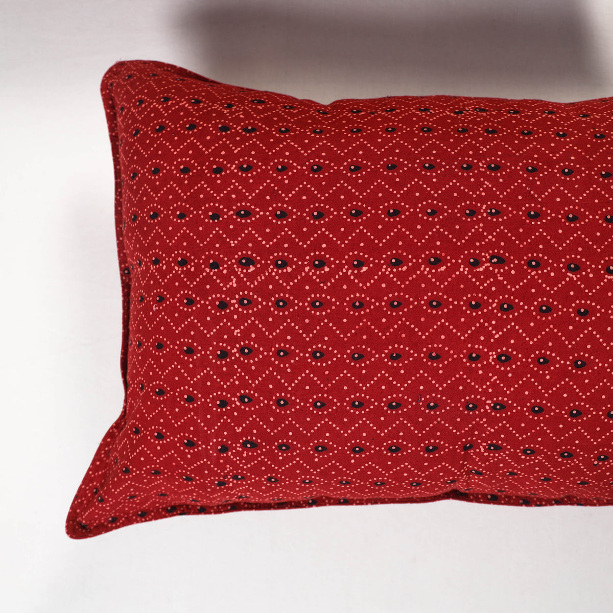 Red - ajrakh hand block print pillow covers (set of 2) 160