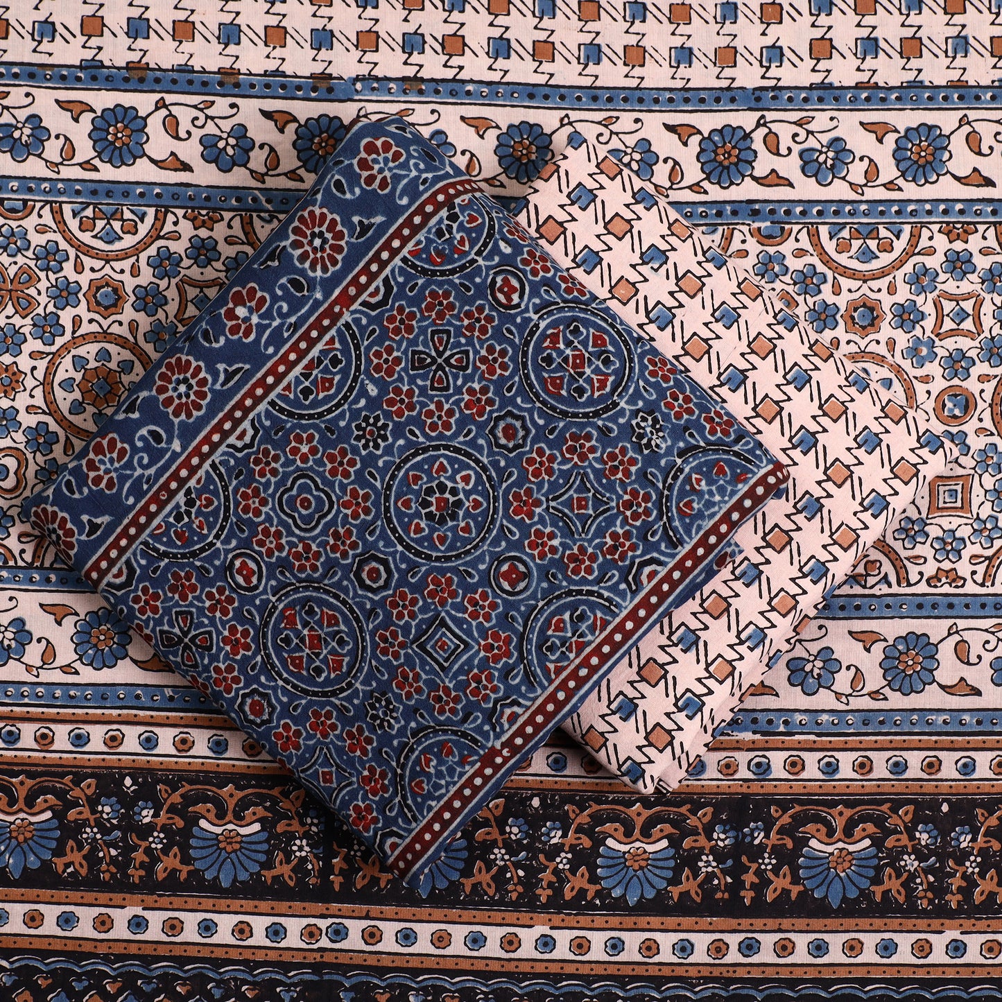 Ajrakh Suit Material