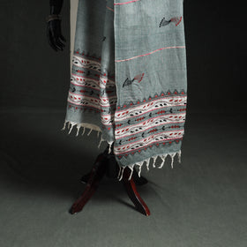 Kantha Hand Embroidered Khes Handwoven Cotton Dupatta 13