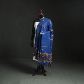 Kantha Hand Embroidered Khes Handwoven Cotton Dupatta 14