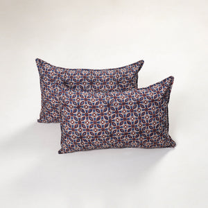 Ajrakh Hand Block Print Pillow Covers (Set of 2) 162