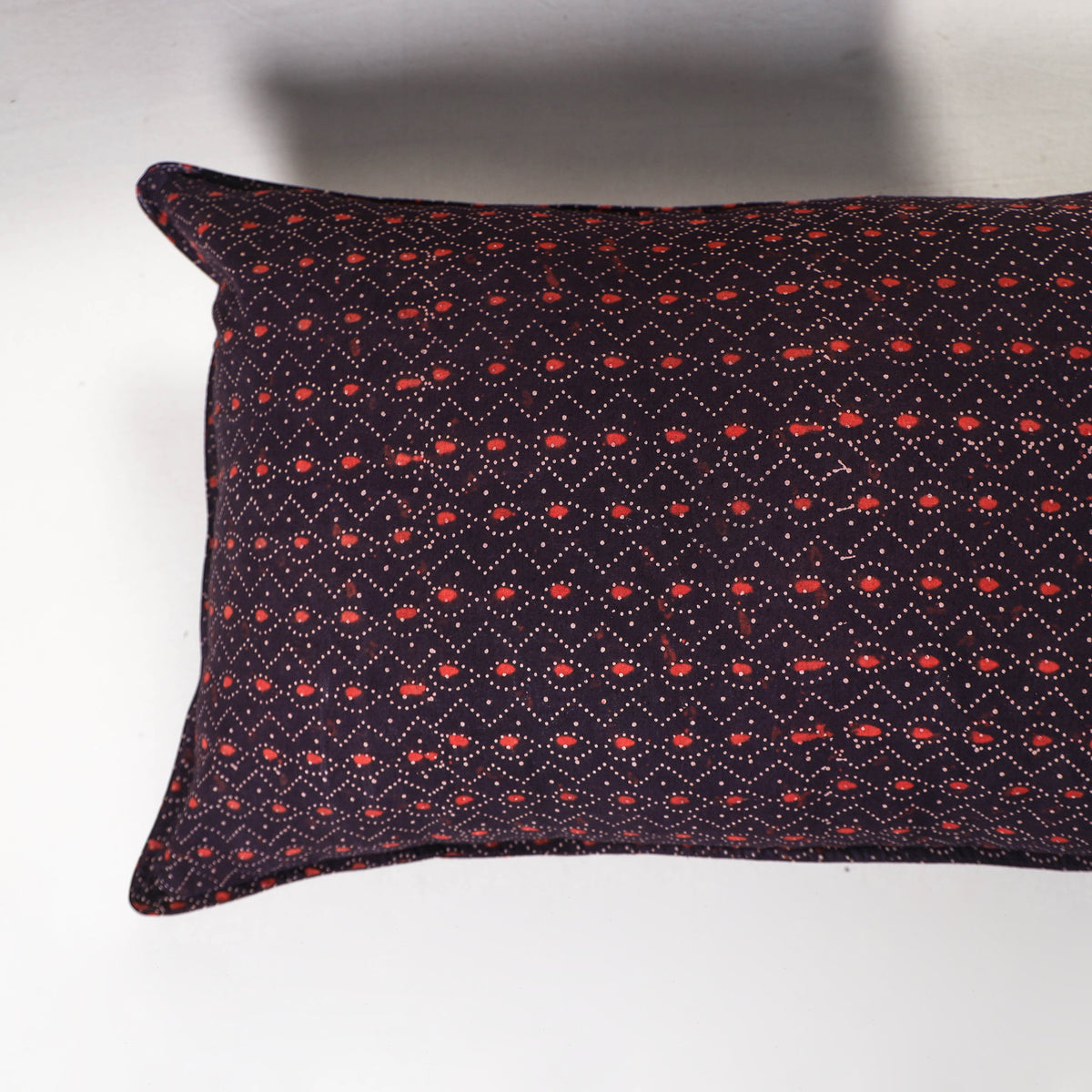 Black - ajrakh hand block print pillow covers (set of 2)