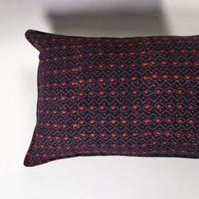 Black - ajrakh hand block print pillow covers (set of 2)