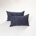 Blue - ajrakh hand block print pillow covers (set of 2) 165