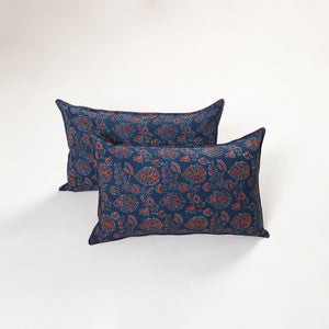 Ajrakh Hand Block Print Pillow Covers (Set of 2) 165