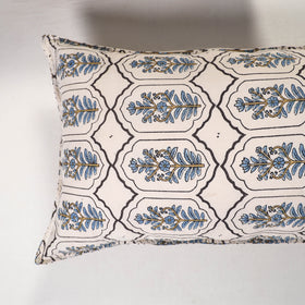 White - ajrakh hand block print pillow covers (set of 2)