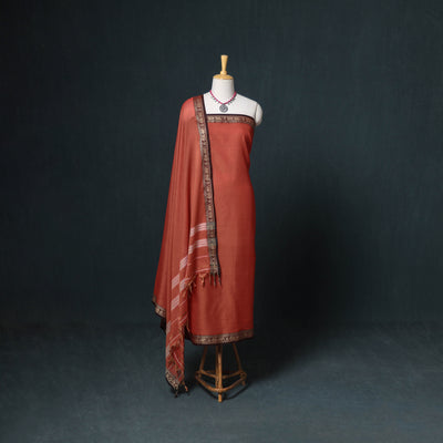 Dharwad Mercerised Cotton Plain Thread Border Unstitched Dress Material: Kurta, Bottom & Dupatta 33
