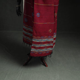 Kantha Hand Embroidered Khes Handwoven Cotton Dupatta 20