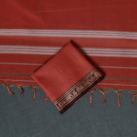 Dharwad Mercerised Cotton Plain Thread Border Unstitched Dress Material: Kurta, Bottom & Dupatta 33
