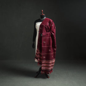 Kantha Hand Embroidered Khes Handwoven Cotton Dupatta 22