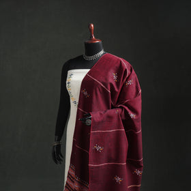 Kantha Hand Embroidered Khes Handwoven Cotton Dupatta 22