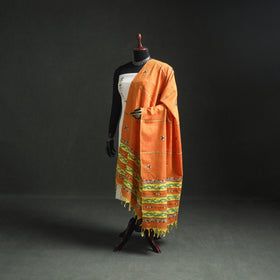 Kantha Hand Embroidered Khes Handwoven Cotton Dupatta 23