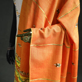 Kantha Hand Embroidered Khes Handwoven Cotton Dupatta 23