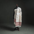 Kantha Hand Embroidered Khes Handwoven Cotton Dupatta 24