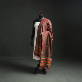 Kantha Hand Embroidered Khes Handwoven Cotton Dupatta 30