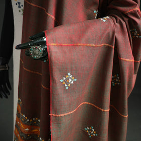 Kantha Hand Embroidered Khes Handwoven Cotton Dupatta 30