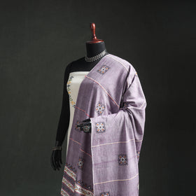 Kantha Hand Embroidered Khes Handwoven Cotton Dupatta 33