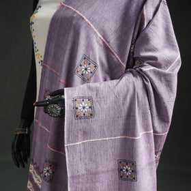 Kantha Hand Embroidered Khes Handwoven Cotton Dupatta 33