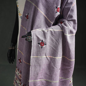 Kantha Hand Embroidered Khes Handwoven Cotton Dupatta 34