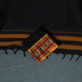 Dharwad Mercerised Cotton Plain Thread Border Unstitched Dress Material: Kurta, Bottom & Dupatta 40