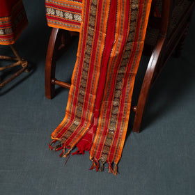 Dharwad Mercerised Cotton Plain Thread Border Unstitched Dress Material: Kurta, Bottom & Dupatta 43