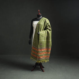 Kantha Hand Embroidered Khes Handwoven Cotton Dupatta 38