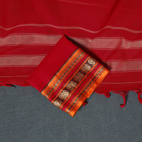 Dharwad Mercerised Cotton Plain Thread Border Unstitched Dress Material: Kurta, Bottom & Dupatta 43
